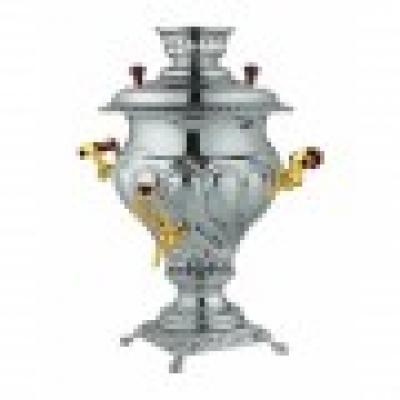 Самовар (C.2003/2) угольный 5,5л никель золото