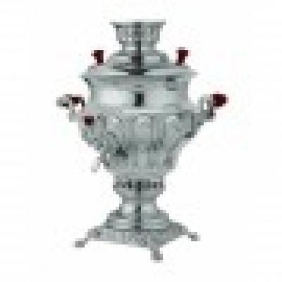 Самовар (C.MOMTAZ/2) угольный 5,5л никель золото