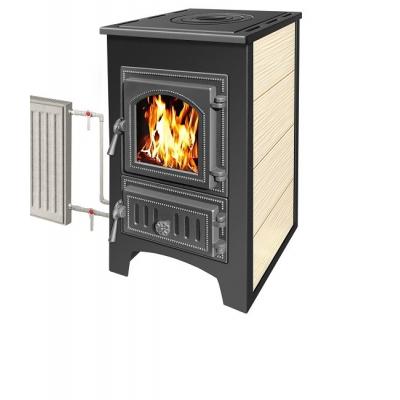ПЕЧЬ-КАМИН ВЕЗУВИЙ ПК-01(270) С ПЛИТОЙ И Т/О (БЕЖЕВЫЙ)