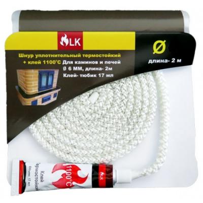 Шнур уплотнительный LK 2м термостойкий Ø10
