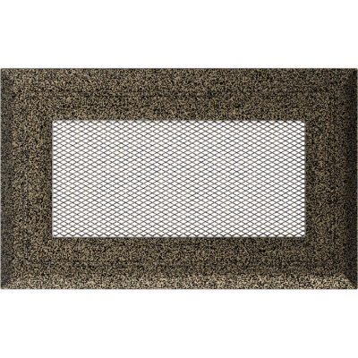 Решетка вентиляционная Kratki Oskar черная-латунь 11*17