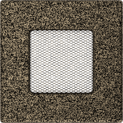 Решетка вентиляционная Kratki черная-латунь 11*11