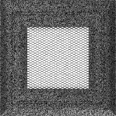 Решетка вентиляционная Kratki Oskar черный-хром 11*11