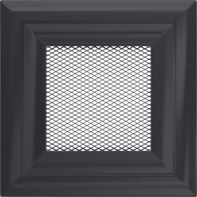 Решетка вентиляционная Kratki Oskar графитовая 11*11