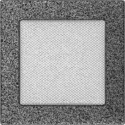 Решетка вентиляционная Kratki черный-хром 17*17