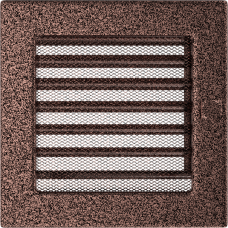 Решетка вентиляционная Kratki медная 17*17 c жалюзи Решетка вентиляционная Kratki медная 17*17 c жалюзи