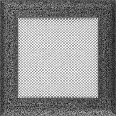 Решетка вентиляционная Kratki Oskar черный-хром 17*17 Решетка вентиляционная Kratki Oskar черный-хром 17*17