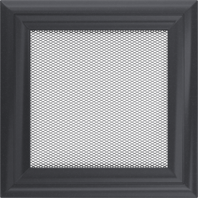Решетка вентиляционная Kratki Oskar графитовая 17*17