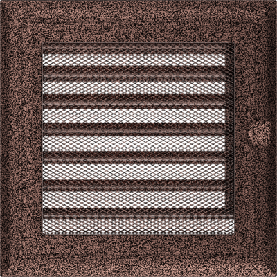 Решетка вентиляционная Kratki Oskar медная 17*17 с жалюзи