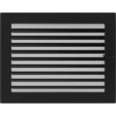 Решетка вентиляционная Kratki черная 22x30 с жалюзи Решетка вентиляционная Kratki черная 22x30 с жалюзи
