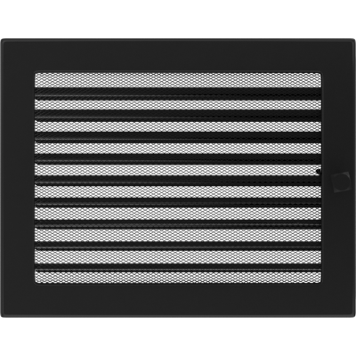 Решетка вентиляционная Kratki черная 22x30 с жалюзи