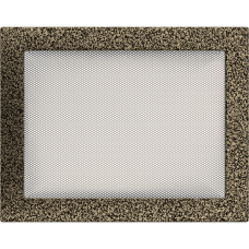 Решетка вентиляционная Kratki черная-латунь 22*30 Решетка вентиляционная Kratki черная-латунь 22*30