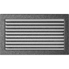 Решетка вентиляционная Kratki черный-хром 22*37 c жалюзи Решетка вентиляционная Kratki черный-хром 22*37 c жалюзи