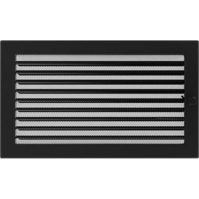 Решетка вентиляционная Kratki черная 22x37 с жалюзи
