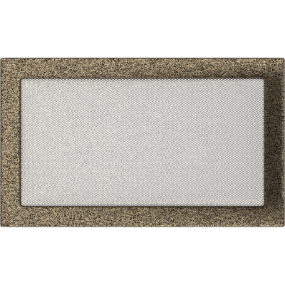 Решетка вентиляционная Kratki черная-латунь 22*37