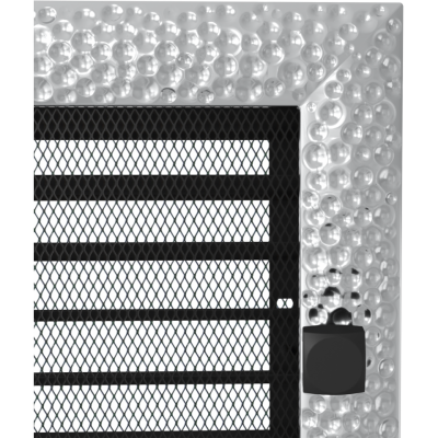 Решетка вентиляционная Kratki никелированная Venus 22*45 с жалюзи