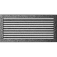Решетка вентиляционная Kratki черный-хром 22*45 c жалюзи Решетка вентиляционная Kratki черный-хром 22*45 c жалюзи