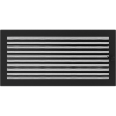 Решетка вентиляционная Kratki черная 22x45 с жалюзи Решетка вентиляционная Kratki черная 22x45 с жалюзи