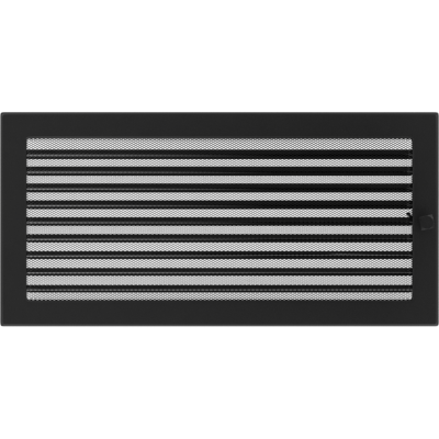 Решетка вентиляционная Kratki черная 22x45 с жалюзи