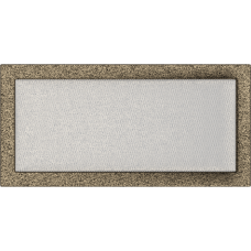 Решетка вентиляционная Kratki черная-латунь 22*45 Решетка вентиляционная Kratki черная-латунь 22*45