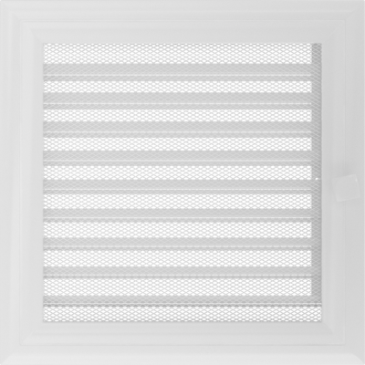 Решетка вентиляционная Kratki Oskar белая 22*22 с жалюзи