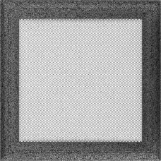 Решетка вентиляционная Kratki Oskar черный-хром 22*22 Решетка вентиляционная Kratki Oskar черный-хром 22*22