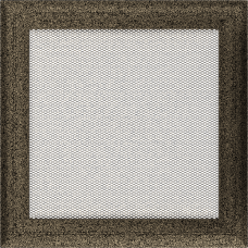 Решетка вентиляционная Kratki Oskar черная-латунь 22*22 Решетка вентиляционная Kratki Oskar черная-латунь 22*22