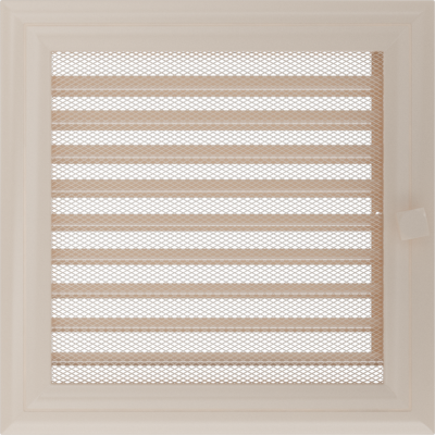 Решетка вентиляционная Kratki Oskar кремовая 22*22 с жалюзи