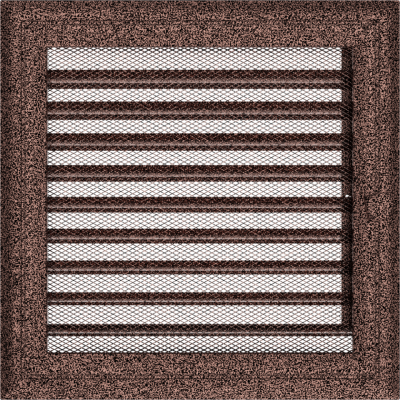 Решетка вентиляционная Kratki Oskar медная 22*22 с жалюзи