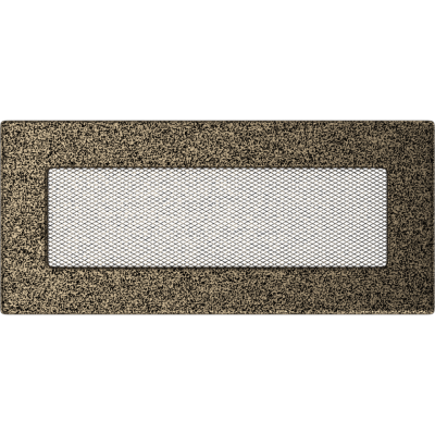 Решетка вентиляционная Kratki черная-латунь 11*24