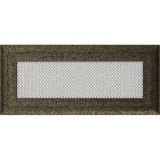 Решетка вентиляционная Kratki Oskar черная-латунь 11*24 Решетка вентиляционная Kratki Oskar черная-латунь 11*24