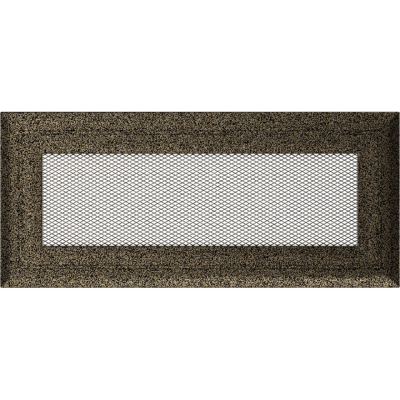 Решетка вентиляционная Kratki Oskar черная-латунь 11*24