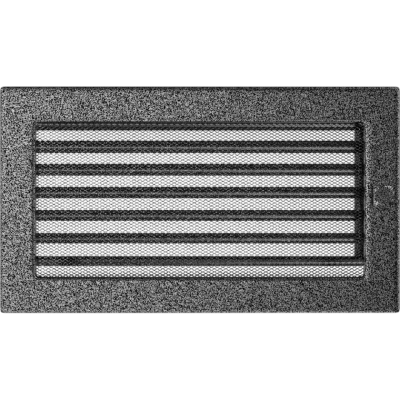Решетка вентиляционная Kratki черный-хром 17*30 c жалюзи