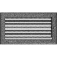 Решетка вентиляционная Kratki Oskar черный-хром 17*30 с жалюзи Решетка вентиляционная Kratki Oskar черный-хром 17*30 с жалюзи