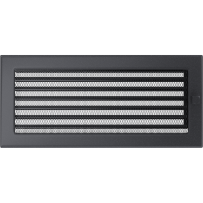 Решетка вентиляционная Kratki графитовая 17*37 c жалюзи
