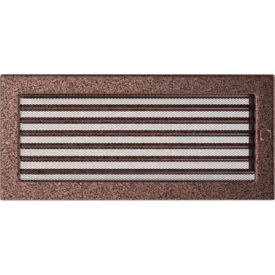 Решетка вентиляционная Kratki медная 17*37 c жалюзи