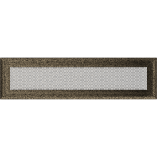 Решетка вентиляционная Kratki Oskar черная-латунь 11*42 Решетка вентиляционная Kratki Oskar черная-латунь 11*42