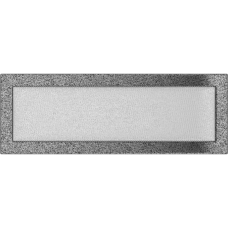 Решетка вентиляционная Kratki черный-хром 17*49 Решетка вентиляционная Kratki черный-хром 17*49