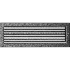Решетка вентиляционная Kratki черный-хром 17*49 c жалюзи Решетка вентиляционная Kratki черный-хром 17*49 c жалюзи