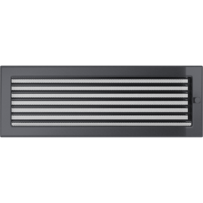 Решетка вентиляционная Kratki графитовая 17*49 c жалюзи