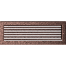 Решетка вентиляционная Kratki медная 17*49 c жалюзи Решетка вентиляционная Kratki медная 17*49 c жалюзи