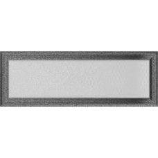 Решетка вентиляционная Kratki Oskar черный-хром 17*49 Решетка вентиляционная Kratki Oskar черный-хром 17*49