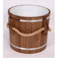 Запарник дуб темный под маслом 20 л вставка нержавейка Запарник дуб темный под маслом 20 л вставка нержавейка